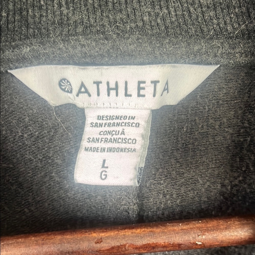 Athleta Gray V-Neck Sweater - Picture 2 of 5
